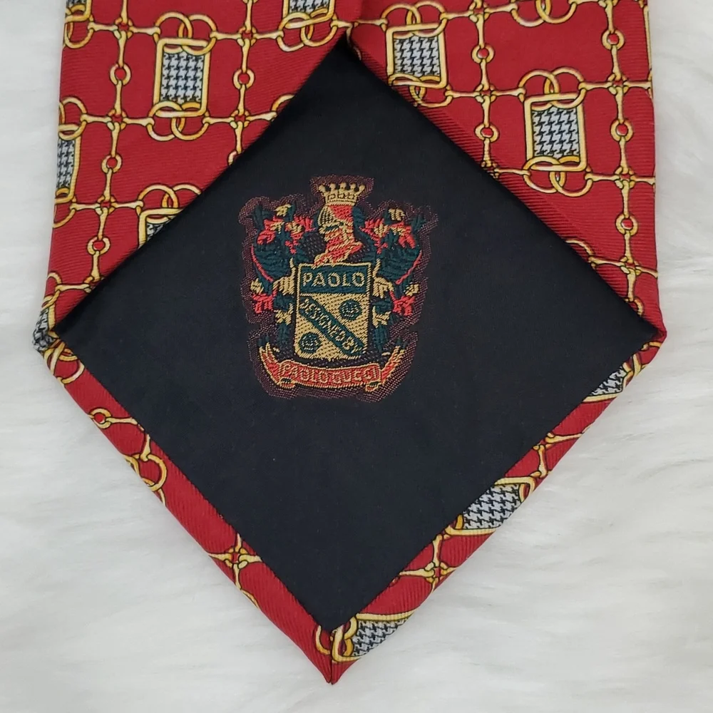 PAOLO by GUCCI red 100% silk tie luxury